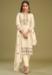 Picture of Georgette Antique White Straight Cut Salwar Kameez