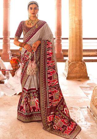 Picture of Fascinating Silk Maroon Saree