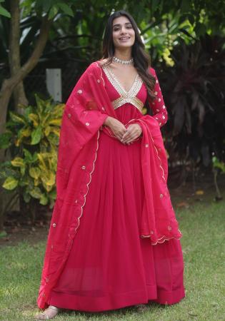 Picture of Bewitching Georgette Light Coral Readymade Gown
