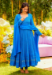 Picture of Georgette Dodger Blue Readymade Salwar Kameez