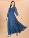 Picture of Charming Georgette Dark Slate Blue Readymade Gown