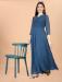 Picture of Charming Georgette Dark Slate Blue Readymade Gown