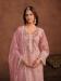 Picture of Organza Rosy Brown Straight Cut Salwar Kameez