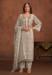 Picture of Shapely Organza Grey Straight Cut Salwar Kameez