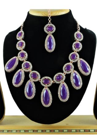 Picture of Superb Purple Necklace Set