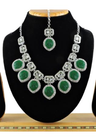 Picture of Shapely Sea Green Necklace Set