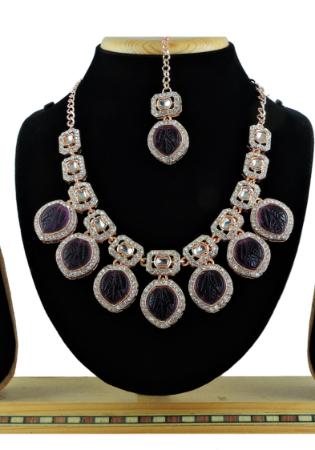 Picture of Classy Purple Necklace Set