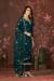 Picture of Bewitching Organza Navy Blue Straight Cut Salwar Kameez
