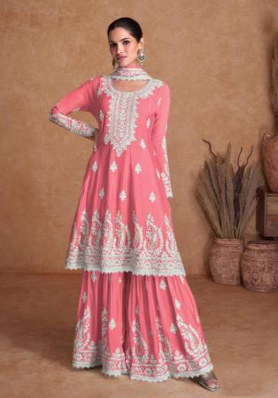Picture of Good Looking Silk Light Coral Readymade Salwar Kameez