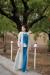 Picture of Pleasing Rayon Teal Readymade Gown