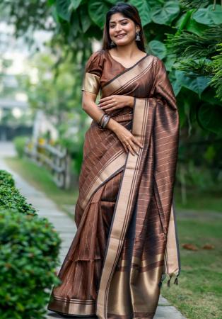 Picture of Sublime Silk Brown Saree