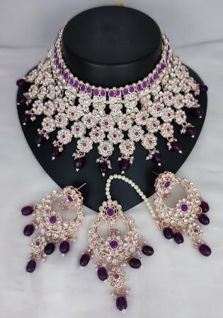 Picture of Pleasing Fuchsia Necklace Set