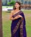 Picture of Lovely Silk Navy Blue Saree