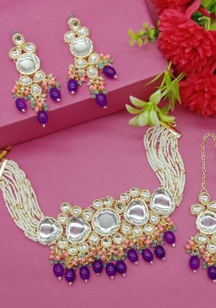 Picture of Ravishing Chiffon Purple Necklace Set