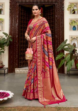 Picture of Classy Silk Hot Pink Saree