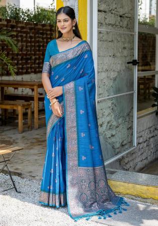 Picture of Sightly Silk Teal Saree