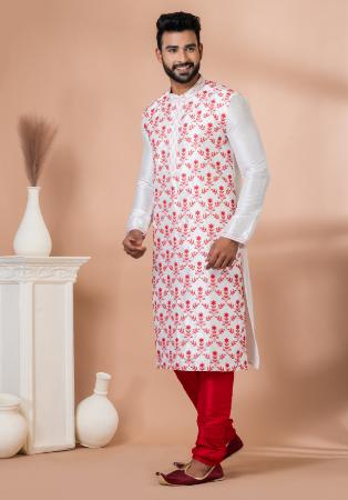 Picture of Admirable Georgette White Kurtas