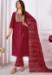 Picture of Magnificent Silk Maroon Readymade Salwar Kameez