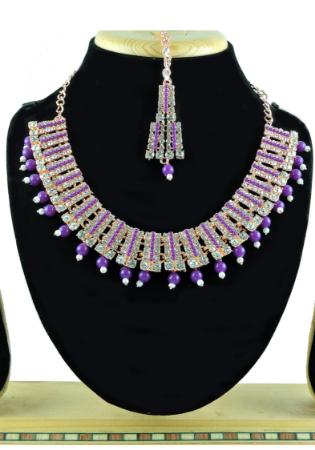 Picture of Lovely Purple Necklace Set