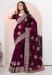 Picture of Appealing Crepe & Silk Saddle Brown Saree