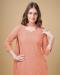Picture of Lovely Georgette Burly Wood Readymade Salwar Kameez