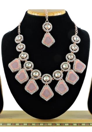 Picture of Good Looking Rosy Brown Necklace Set