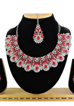 Picture of Superb Crimson Necklace Set