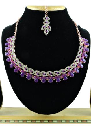 Picture of Fascinating Purple Necklace Set