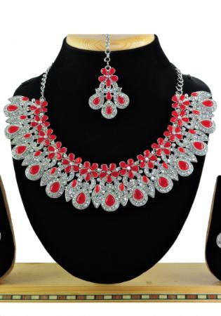 Picture of Fascinating Dark Red Necklace Set