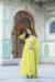 Picture of Grand Georgette Yellow Green Readymade Gown