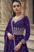 Picture of Ravishing Georgette Purple Straight Cut Salwar Kameez