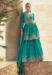 Picture of Exquisite Georgette Teal Straight Cut Salwar Kameez
