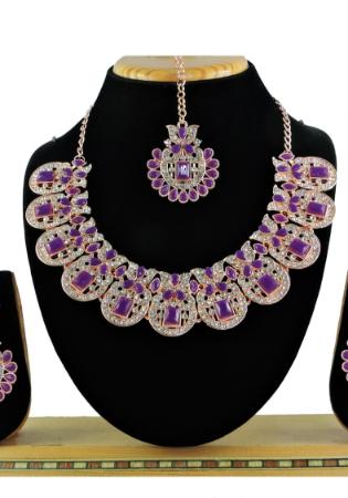 Picture of Excellent Purple Necklace Set