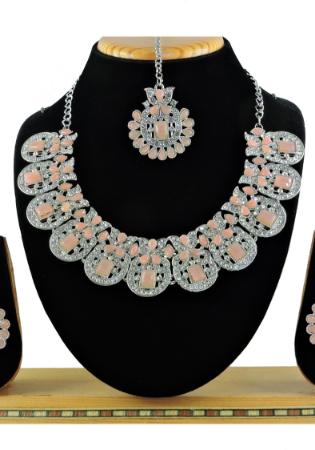 Picture of Fascinating Rosy Brown Necklace Set