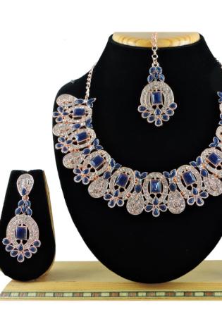 Picture of Pleasing Navy Blue Necklace Set