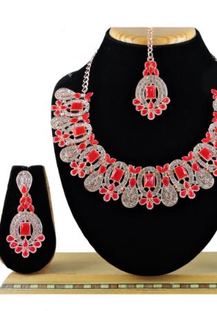 Picture of Exquisite Crimson Necklace Set