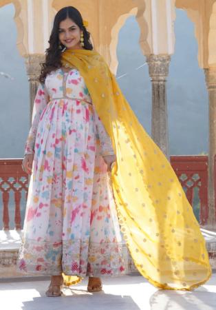 Picture of Ideal Silk White Readymade Gown