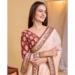 Picture of Charming Silk & Organza Pale Golden Rod Saree