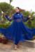 Picture of Well Formed Georgette Navy Blue Readymade Salwar Kameez