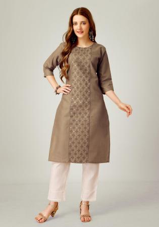 Picture of Radiant Cotton Grey Readymade Salwar Kameez