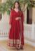 Picture of Stunning Georgette Maroon Readymade Gown