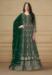 Picture of Well Formed Georgette Dark Green Anarkali Salwar Kameez