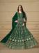 Picture of Well Formed Georgette Dark Green Anarkali Salwar Kameez