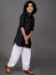Picture of Classy Silk Black Kids Kurta Pyjama