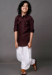 Picture of Fine Silk Brown Kids Kurta Pyjama