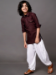 Picture of Fine Silk Brown Kids Kurta Pyjama