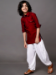 Picture of Wonderful Silk Maroon Kids Kurta Pyjama