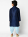 Picture of Graceful Silk Navy Blue Kids Kurta Pyjama