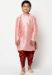 Picture of Delightful Silk Light Pink Kids Kurta Pyjama
