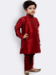 Picture of Magnificent Silk Maroon Kids Kurta Pyjama